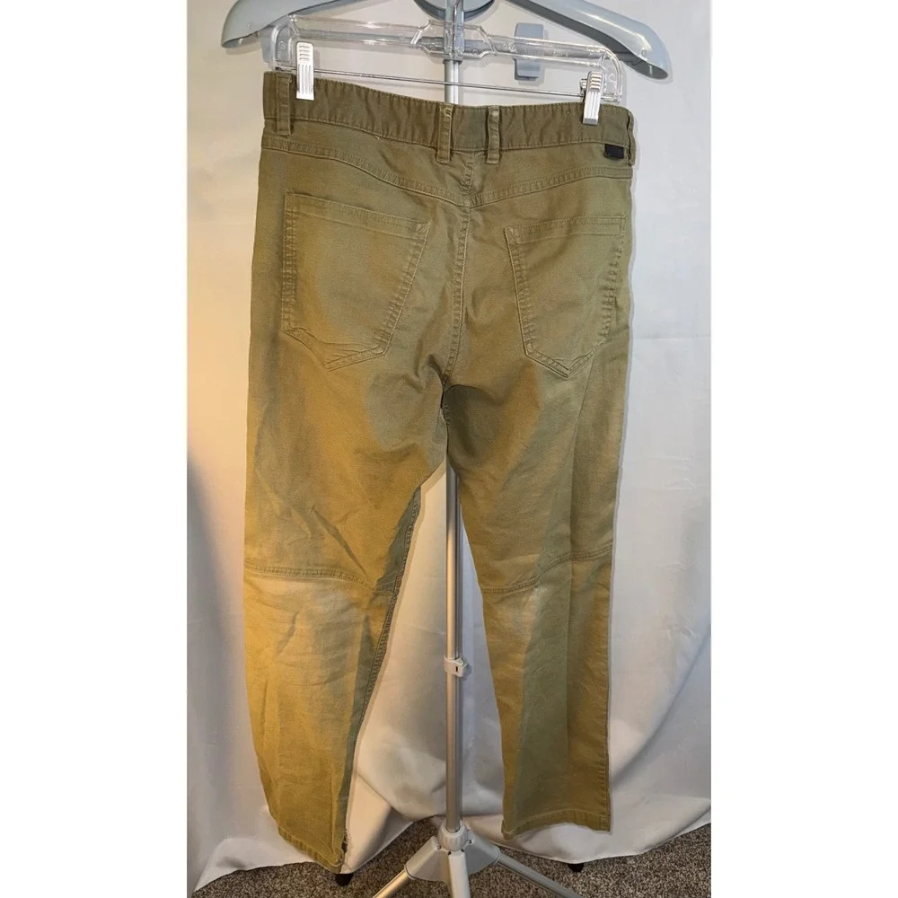 North Face Mens Hiking Pants 32x30 Olive Tan Canvas Articulated Knee Trail Carg